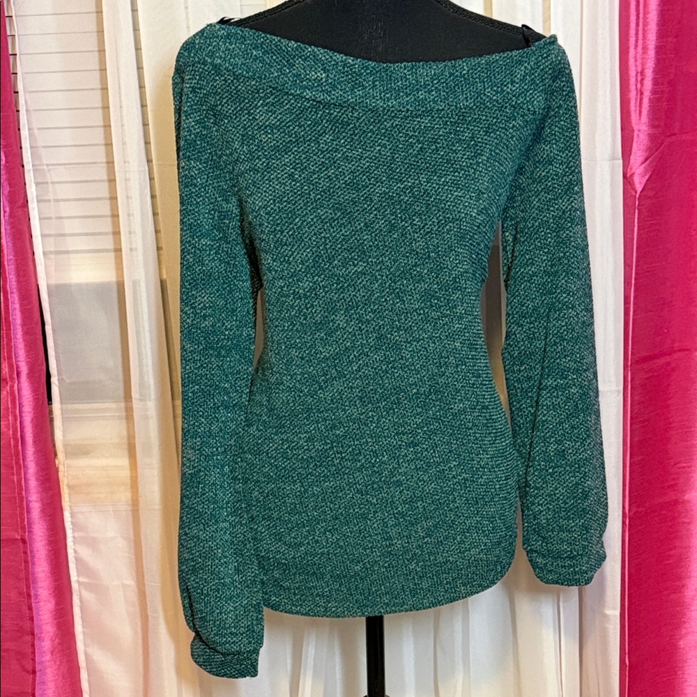 NWT Kaileigh Teal Off-Shoulder Sweater XL